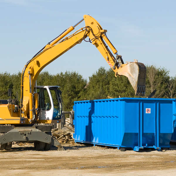 are there any restrictions on where a residential dumpster can be placed in Greencastle